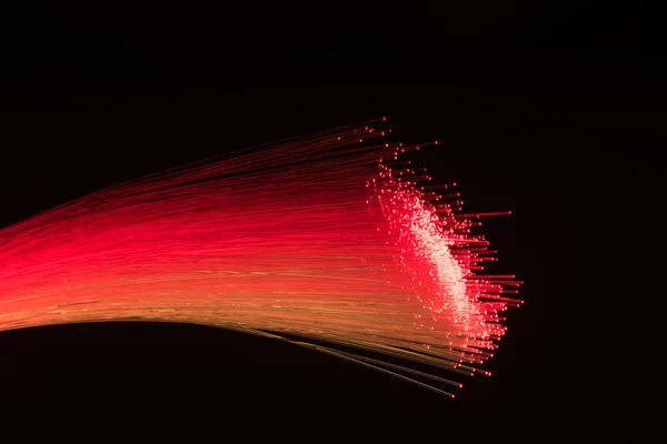 Fiber Optics Close Modern Computer Communication Technology — Stock Photo, Image