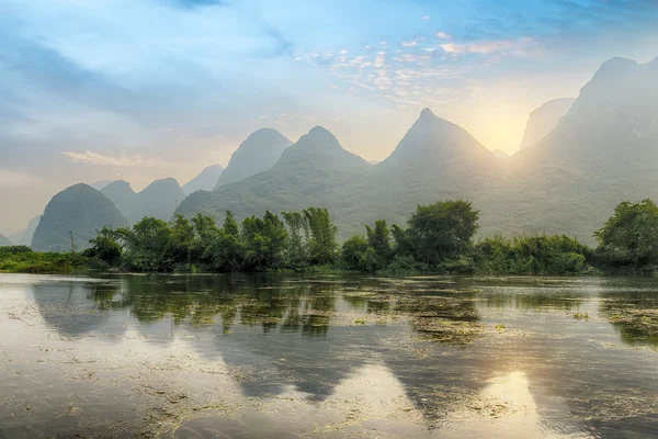 Landskap Yangshuo Guilin Kina — Stockfoto
