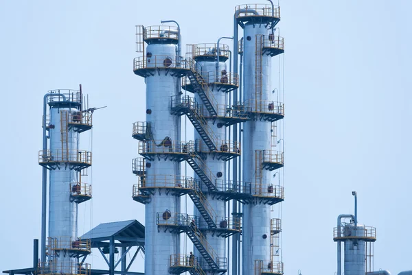 Fábrica Procesamiento Gas Paisaje Con Industria Del Gas Petróleo — Foto de Stock