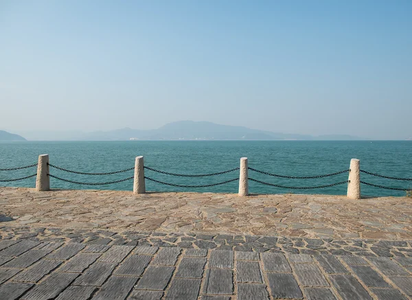 Coastline Road Blue Sky Background — Stock Photo, Image