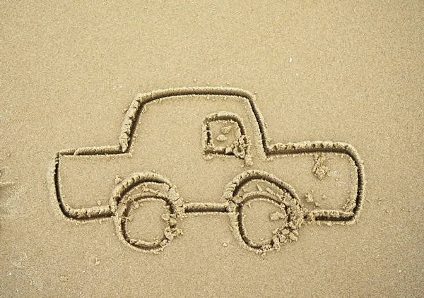 Desenho Carro Areia — Fotografia de Stock