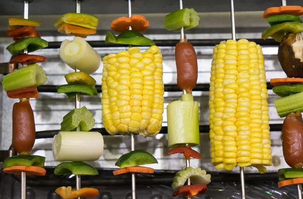 Vegetarian bbq and corncob — Stock Photo, Image