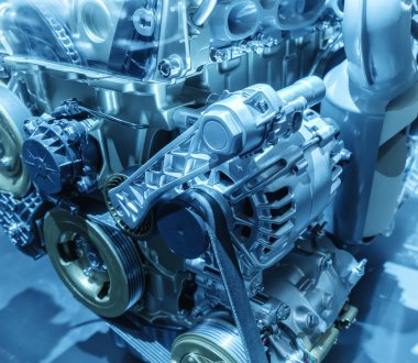 modern güçlü araba motoru bölümü