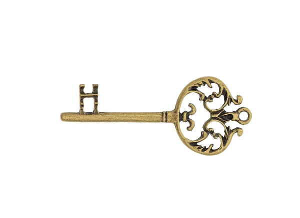 Bronzový Přívěsek Tvaru Klíče — Stock fotografie