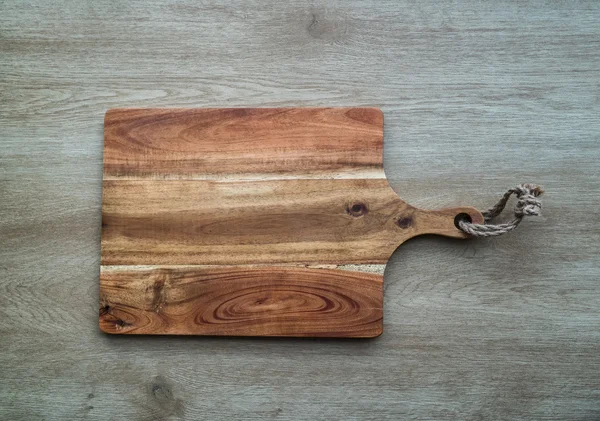 Tabla Cortar Sobre Fondo Madera — Foto de Stock