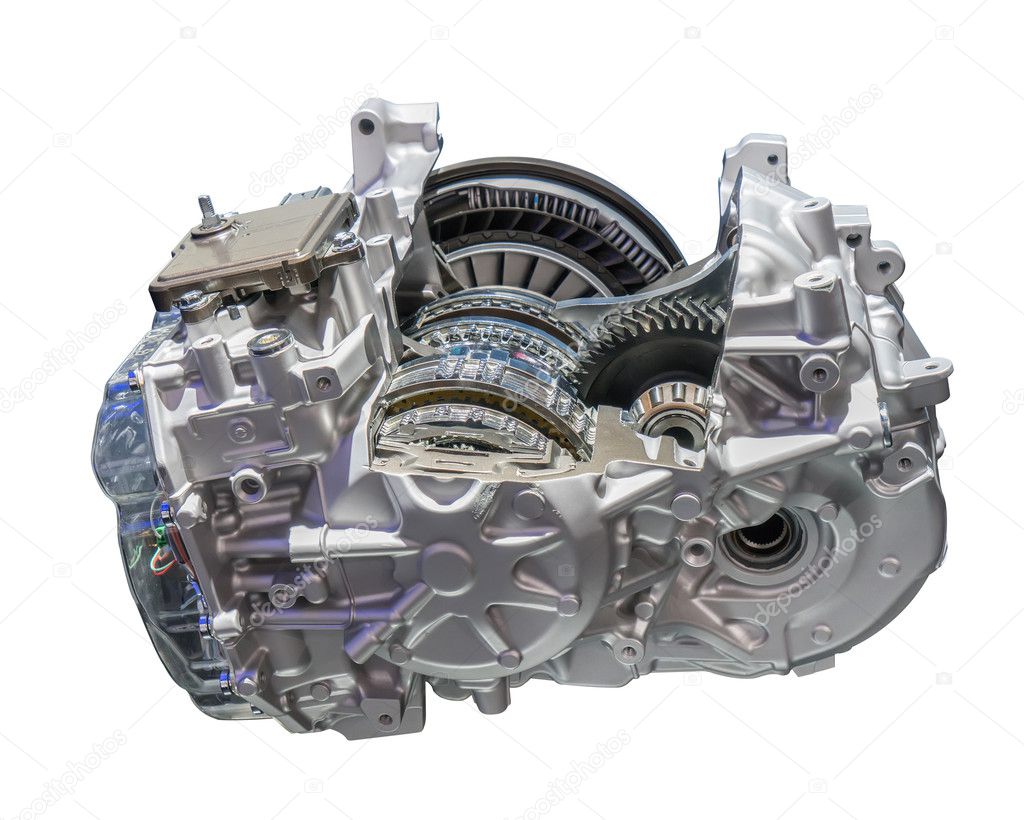 Automotive transmission gearbox isolated