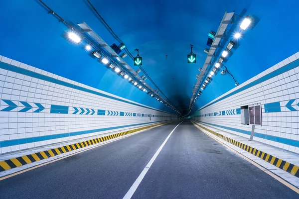 Car Move Fast Modern Road Tunnel — Stock Photo, Image