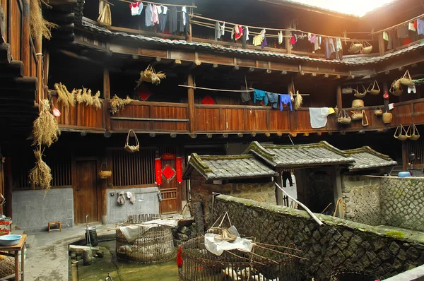 Hakka Roundhouse Tulou Walled Village Located Fujian China — Stock Photo, Image