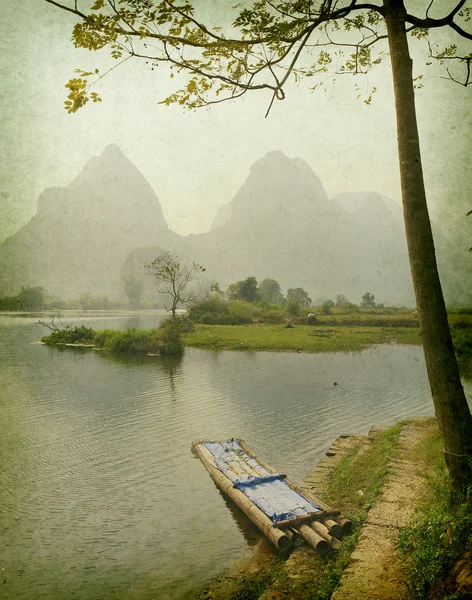 Landschaft Yangshuo Guilin China — Stockfoto