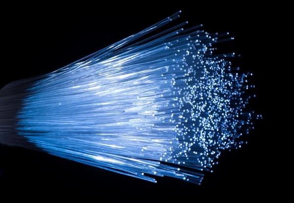 Trasferimento di fibre ottiche o concetto di tecnologia di rete — Foto Stock