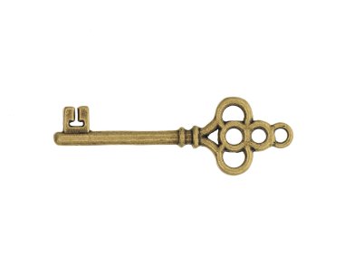 bir anahtar şeklinde bronz kolye.