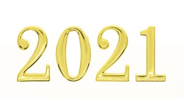 Yıl 2021 Yeni Yıl Kutlama Kartı için altın arka plan