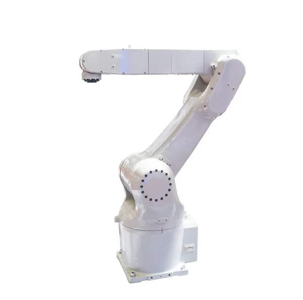 Braço Robótico Para Indústria Isolada Branco — Fotografia de Stock