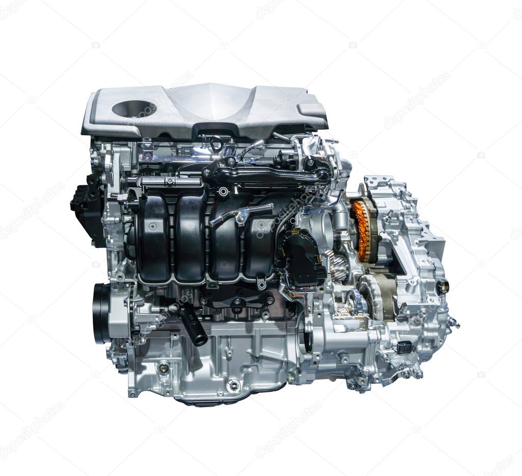 auto car engine isolated on white