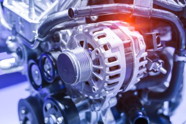 modern güçlü araba motoru bölümü