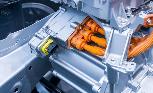 Eko Otomobil Motorunun Elektrik Sistemi Otomotiv Bölümü Kavramı — Stok fotoğraf