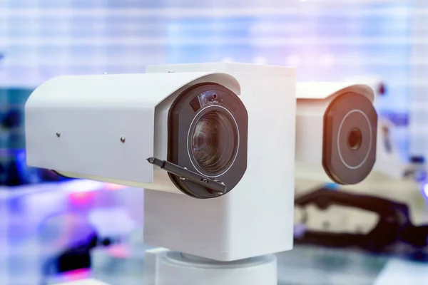 Robot Cctv Säkerhet Övervakningskamera Ett Serverrum — Stockfoto