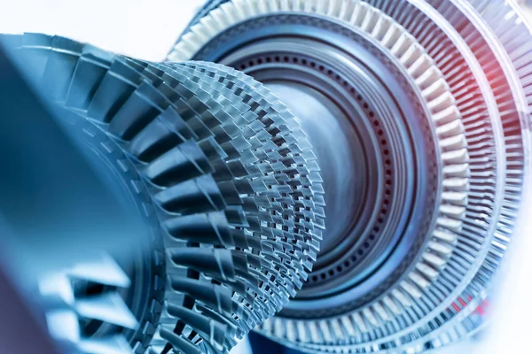 Двигун Реактивний Внутрішня Структура Гідравлічною Авіаційною Аерокосмічною Промисловістю — стокове фото