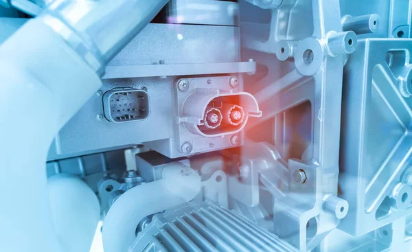 Модель Принтера Електричної Системи Двигуна Екологічного Автомобіля Концепція Автомобільної Частини — стокове фото