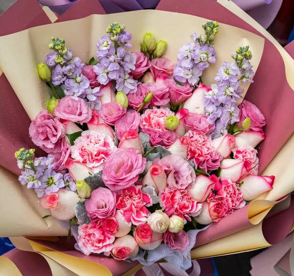 Букет Желтых Розовых Цветов Свадьбы — стоковое фото