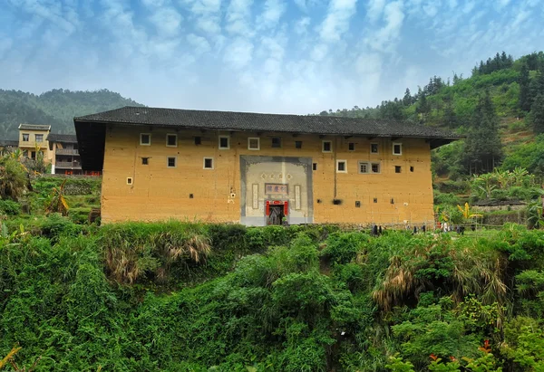 Hakka Roundhouse tulou murado aldeia — Fotografia de Stock