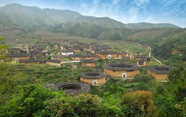 Hakka Roundhouse tulou villaggio murato — Foto Stock