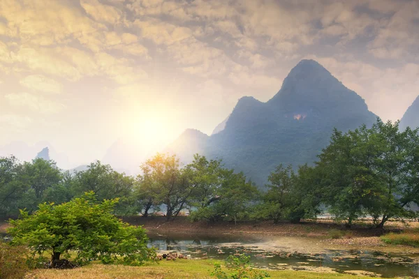 Landscape in Yangshuo Guilin, China — Stock Photo, Image