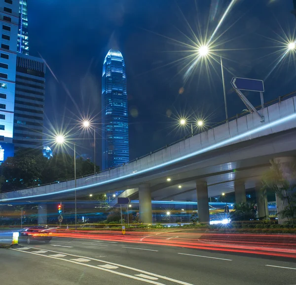 Hong kong,modern city at night — Stock Photo, Image