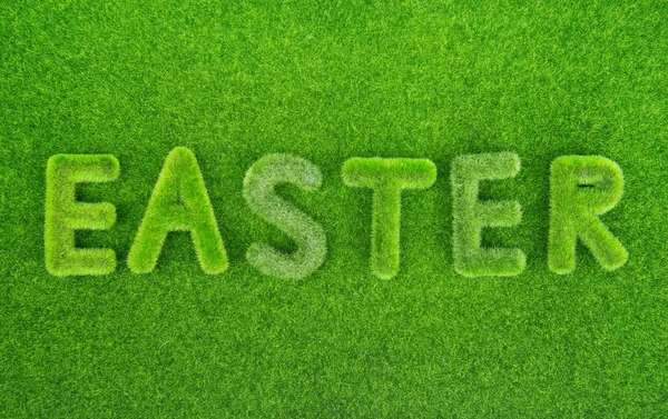 Easter spelled in grass — Stock Photo, Image