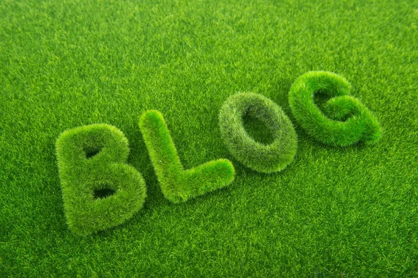 Grass blog word Stock Image