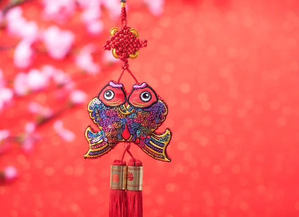 Chinese lucky knots used during spring festival — Stock Photo, Image