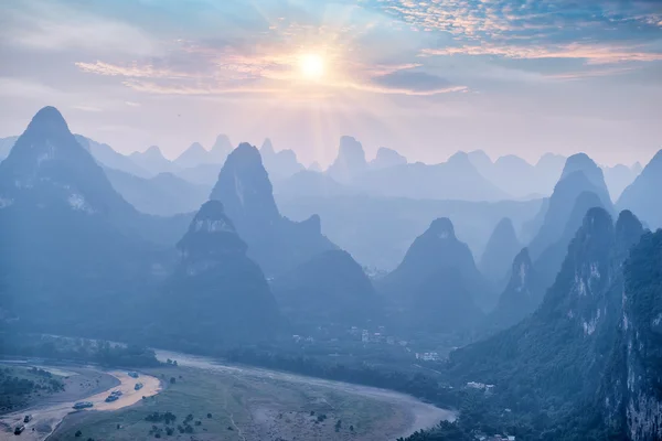 Landscape in Yangshuo Guilin, China — Stock Photo, Image