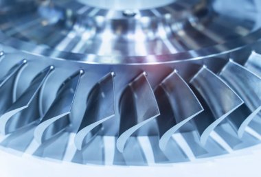 Türbin bıçaklı Rotor türbininin soyut arkaplanı