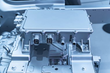 Eko otomobil ön motor elektrik sistemi Otomotiv bölümü kavramı