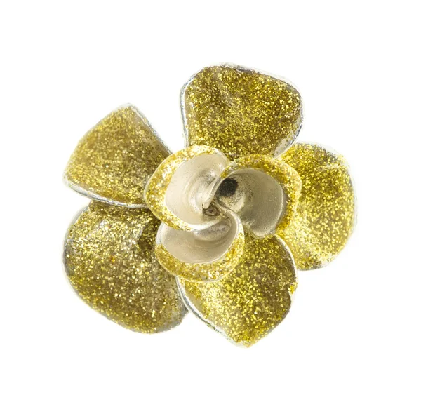 Flower brooches on white background — Stock Photo, Image