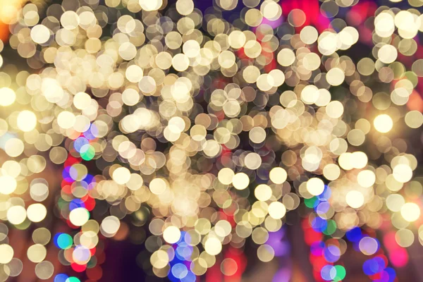 Abstract circulaire bokeh achtergrond van Kerstmis licht — Stockfoto