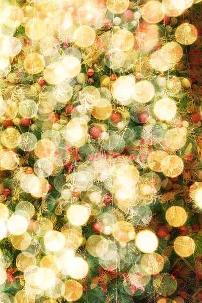 Abstrakt cirkulär bokeh bakgrund av jul ljus — Stockfoto
