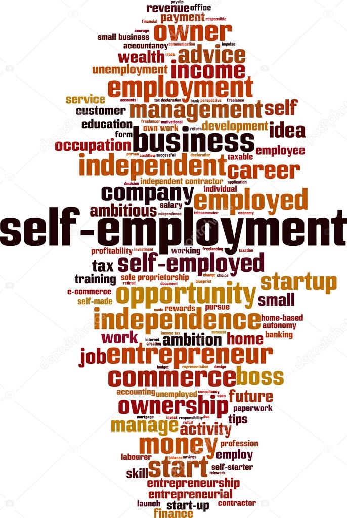 Self-employment word cloud