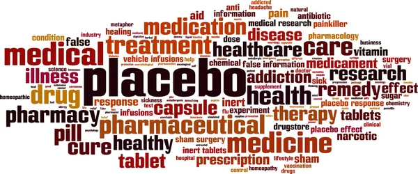 Placebo word cloud — Stockvector