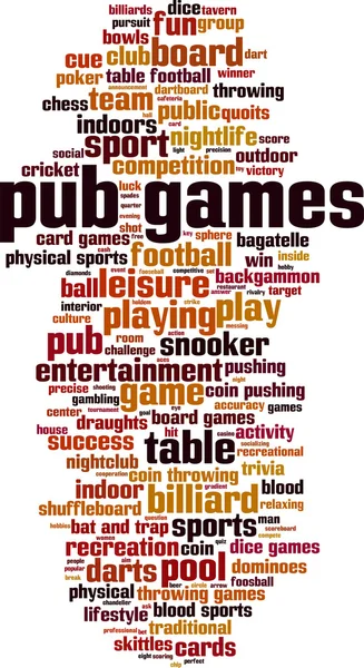 Pub spel word cloud — Stock vektor