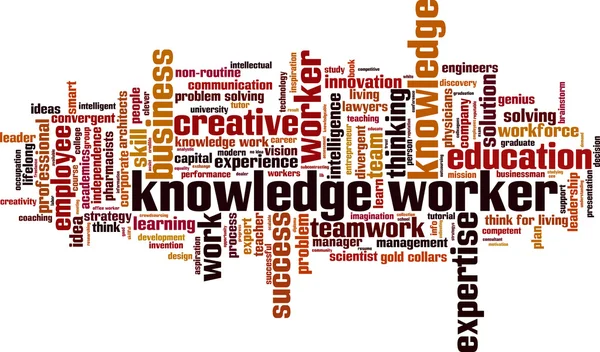 Γνώσης εργαζόμενος λέξη σύννεφο — Διανυσματικό Αρχείο