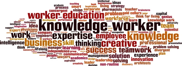 Knowledge worker word cloud — Stock vektor