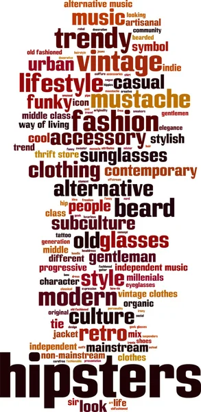 Hipsters word cloud — Stockvector