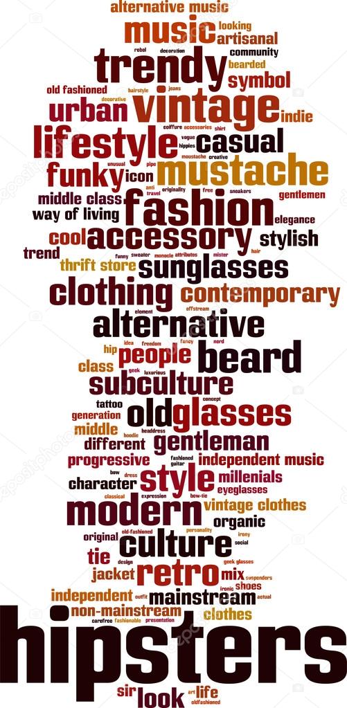Hipsters word cloud