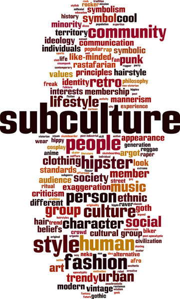 Subculture word cloud
