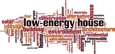 Düşük enerjili ev kelime bulutu