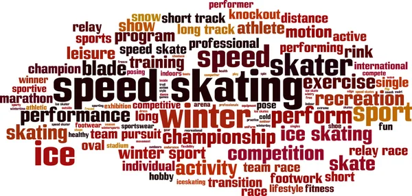 Velocidade patinação palavra nuvem — Vetor de Stock