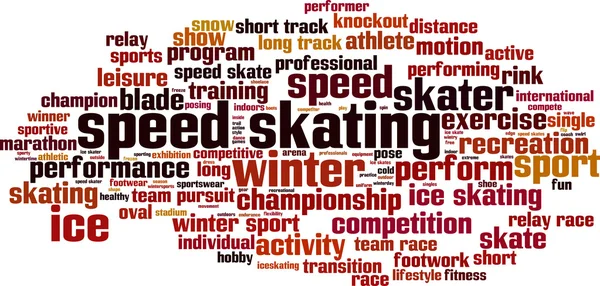 Speed skating word cloud — Stock Vector