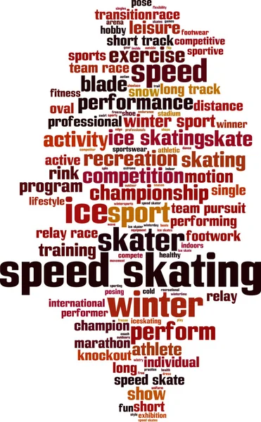 スピード スケートの単語の雲 — ストックベクタ