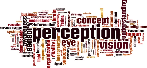 Perception word cloud — Stock vektor